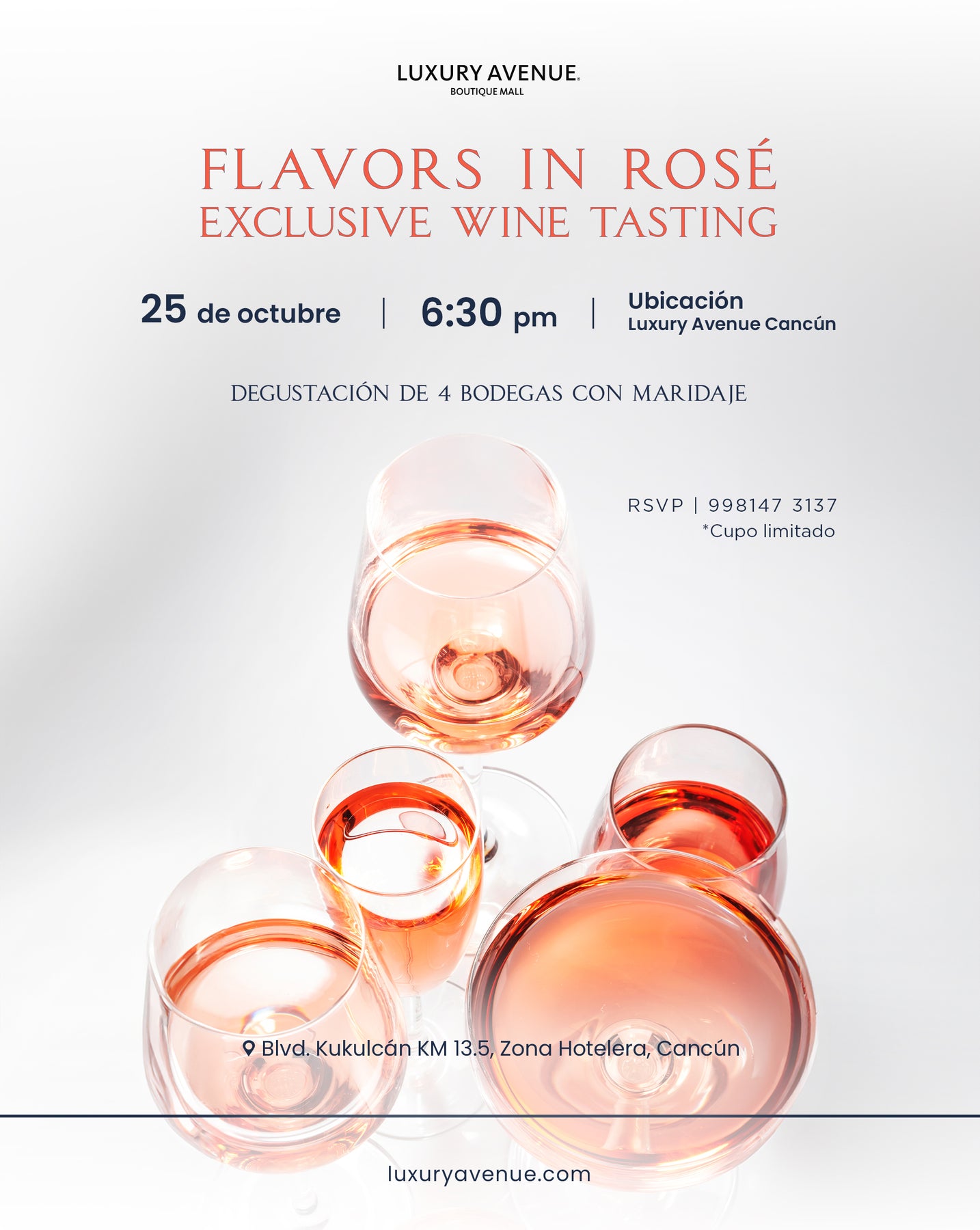 Flavors in Rosé Exclusive Wine Tasting Luxury Avenue Mx