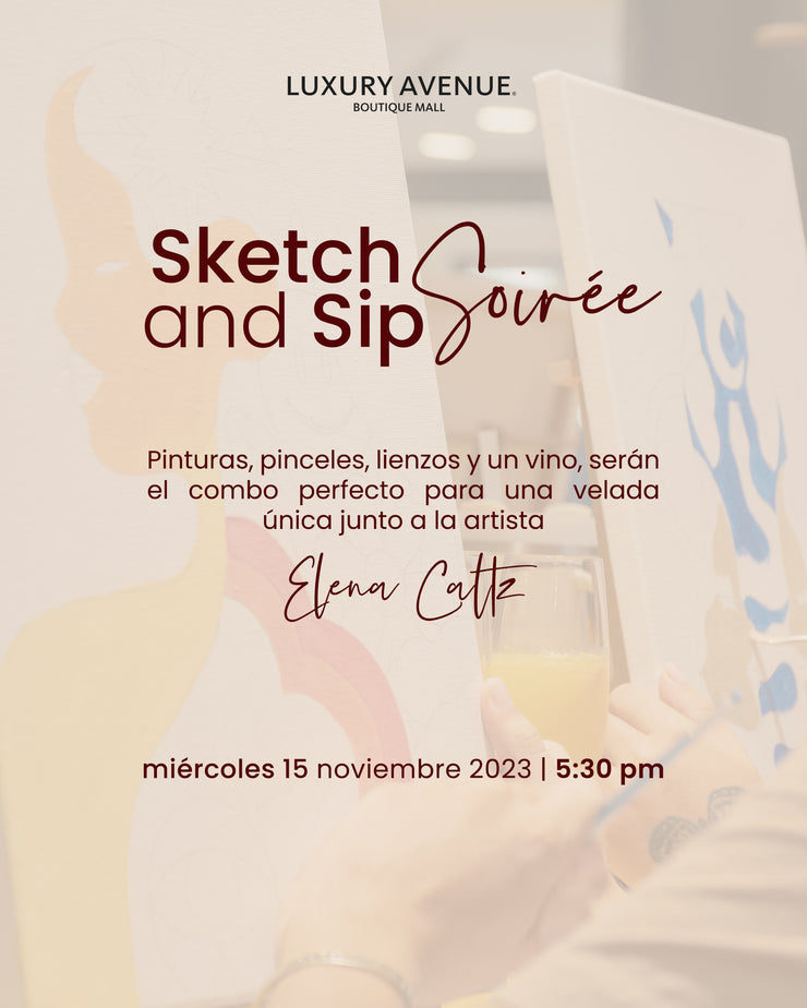 Disfruta de un Sketch and Sip Soirée con Elena Caltz
